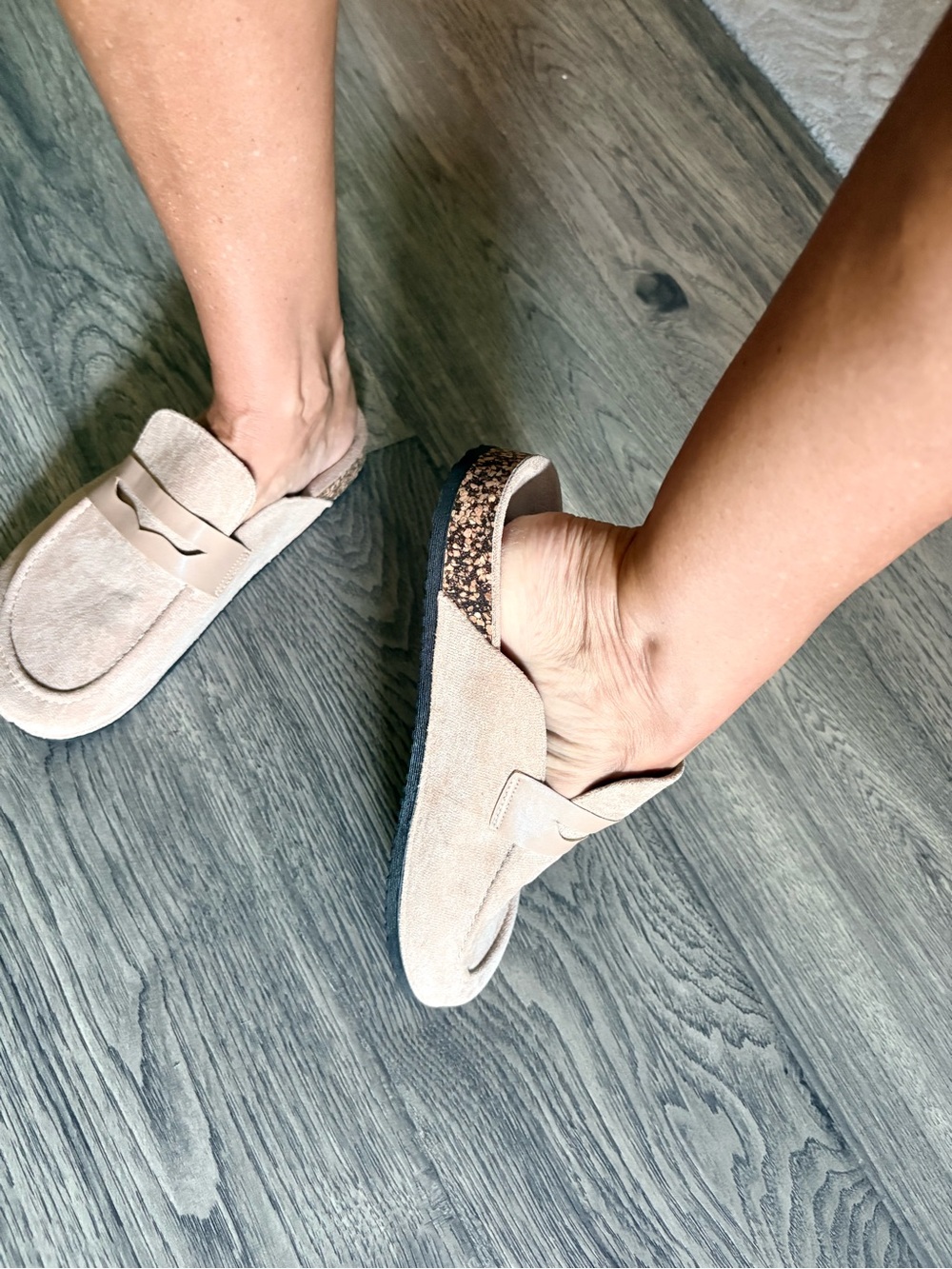 Women’s Beige Suede Slip-On Berk style mules